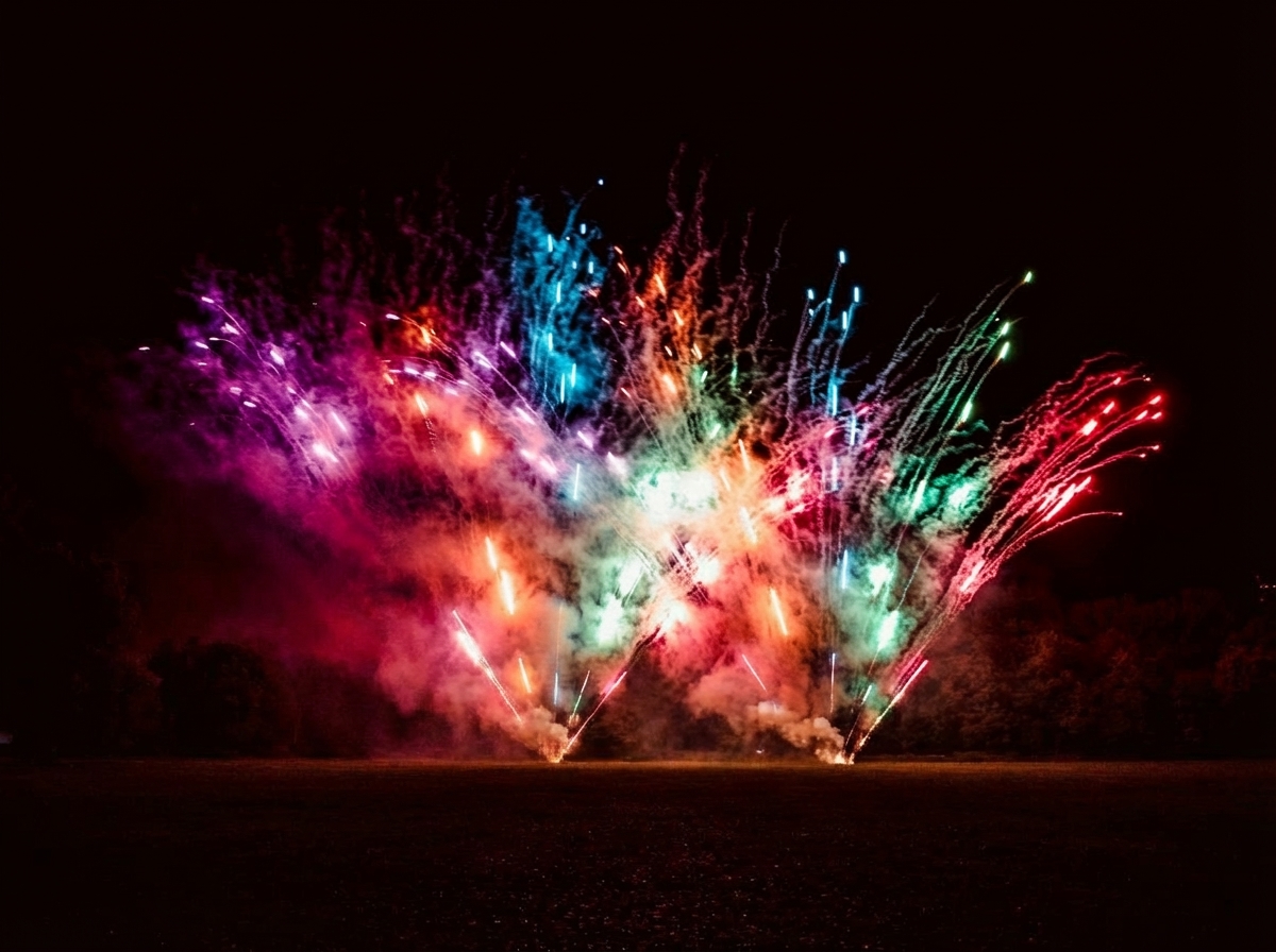 New Year's Eve photo with people removed - after AI processing