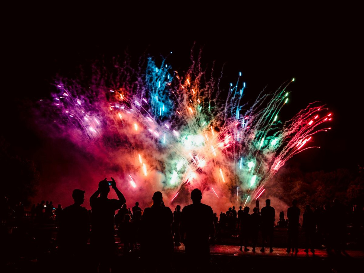 New Year's Eve photo with people - before AI removal