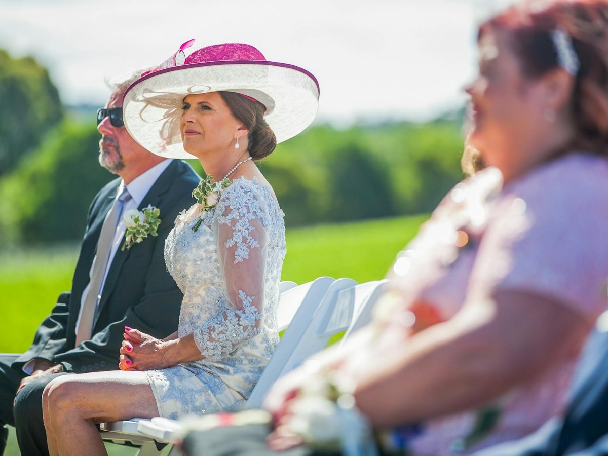 wedding photo with people - before AI removal